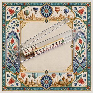 Tuiles de Mahjong Américaines 160 Pièces Motif Montgolfière de Cappadocia Matryoshka en Acrylique Mahjongg Vente en Gros Personnalisé Prêt <span class=keywords><strong>à</strong></span> Expédier - Product Image 6