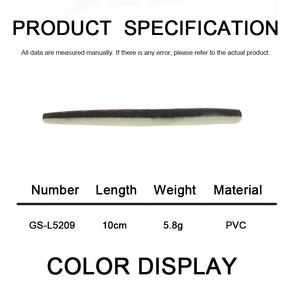 Leurre en gros Wacky Senkos Double Couleur 4 pouces Maggot Soft Plastic Stick Bait - Product Image 5