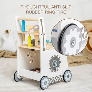 Banc de travail <span class=keywords><strong>Montessori</strong></span> 2 en 1, chariot à outils en <span class=keywords><strong>bois</strong></span> pour tout-petits, jouets éducatifs pour enfants - Product Image 4