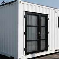Maison modulaire de conteneur d'expédition d'acier ondulé de paquet plat pour l'usage de parc ou de villa de chambre à coucher d'hôtel de bureau de construction