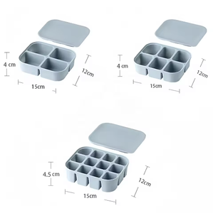 Conteneur de stockage d'aliments pour bébé en silicone de qualité alimentaire avec couvercle, moules en silicone, plateaux de congélation, sans BPA, bac à glaçons pour aliments pour bébé, livraison rapide - Product Image 6