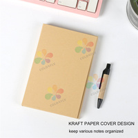 Boîte à bloc-notes autocollante de bureau multifonctionnelle en papier kraft Cahier de notes autocollantes Impression de logo personnalisé Mignon pour une utilisation scolaire directe