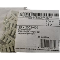 Plc Pack of 25 New 2002-409 9 Position Terminal Block, Cross Connection Jumper for Warranty Product