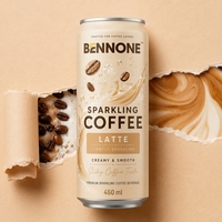 Café pétillant prêt à boire, boissons au café crémeuses et rafraîchissantes, café froid personnalisé aux multiples saveurs, boisson au café 330 ml en bouteille