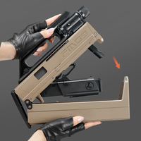 Vente chaude coque manuelle pour enfants lancer pliante balle molle mitraillette accessoires de simulation modèle pistolet jouets pour garçons