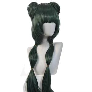 薬屋の少女のささやき猫、コスプレウィッグ、ダークグリーンの模擬頭皮、虎口クリップ、契約オファー - Product Image 4