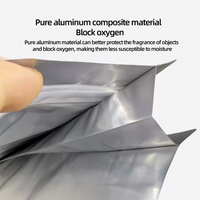 Sachet de café personnalisé OEM imprimé, à fond plat, en aluminium de qualité alimentaire, pour aliments pour animaux de compagnie et salades, avec fermeture éclair refermable