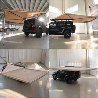 Tente de Toit de Voiture 4x4 Tout-Terrain Rétractable Pliante pour Camping, Voyage en Autonomie et Lumière LED
