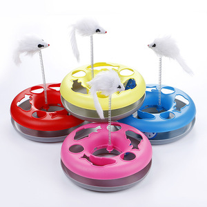 Manufacturer <strong>Wholesale</strong> Multi Colors Round pp Cat Turntable <strong>Toy</strong> with <strong>Bird</strong> - Product Image 5