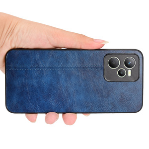 Coque en cuir de vachette légère motif PU coque arrière de téléphone de protection pour Oppo Realme <span class=keywords><strong>C35</strong></span> coque arrière en cuir coque - Product Image 1
