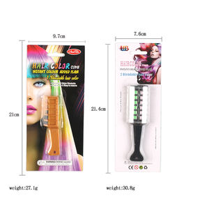 Juego de tiza de pelo desechable de 12 colores al por mayor para niños, peine de tinte de pelo lavable y cepillo con suministros de pintura <span class=keywords><strong>corporal</strong></span> - Product Image 5