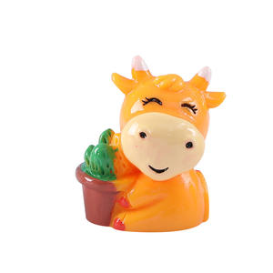 Weij Douze figurines d'animaux du zodiaque chinois, ornements de micro-paysage, décoration d'intérieur mignonne, mini-<span class=keywords><strong>paradis</strong></span> pour enfants - Product Image 1