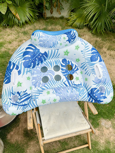 Nouveau transfrontalier : Fauteuil de relaxation gonflable en forme de feuille de <span class=keywords><strong>tortue</strong></span> aquatique, canapé flottant en forme de U, hamac, bouée de natation épaissie avec porte-gobelet - Product Image 5