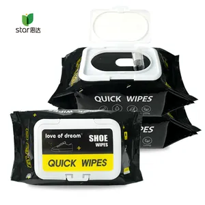 30pcs OEM Customized Disposable Cleaning and Care Sport Shoes White Shoe Sneaker Cleaning shoes Wet Wipes