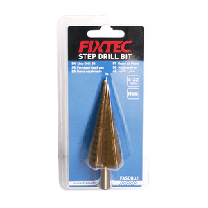 ดอกสว่านเจาะเหล็กแบบขั้นบันได FIXTEC ความเร็วสูง HSS ไทเทเนียม สำหรับเจาะโลหะและไม้ รุ่น FASDB12/FASDB20/FASDB32 - Product Image 6