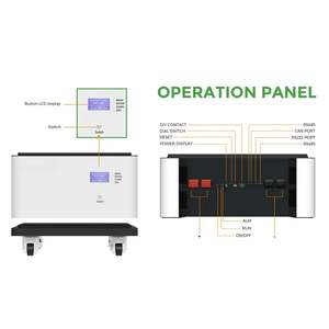 Batería solar híbrida para red eléctrica de 30 kWh, 51.2 V, LiFePO4, apilable, para uso doméstico - Product Image 4