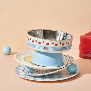 Stainless Steel Pet Bowl For <b>Cats</b> And Dogs Anti Tipping Non Slip Large Diameter Neck Protection <b>Feeder</b> - Product Image 3