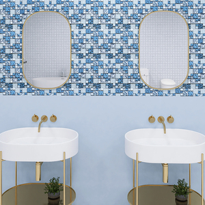 Blue Colors <strong>Mosaic</strong> Painted Glass Opaque for Home Decor Glass <strong>Mosaic</strong> Diy - Product Image 6