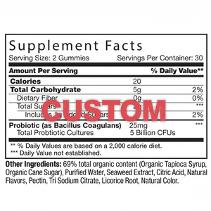 Complément alimentaire multivitaminé en gommes vegan halal à marque privée, stimulant l'immunité, gommes multivitaminées OEM ODM - Product Image 2