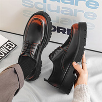 Vente en gros directe d'usine de nouvelles chaussures en cuir décontractées respirantes, à semelles épaisses et rehaussantes