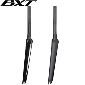 Vente d'usine <span class=keywords><strong>BXT</strong></span> <span class=keywords><strong>Fourche</strong></span> de route en carbone 700C pour freins sur jante et V-brake, <span class=keywords><strong>fourche</strong></span> rigide pour vélos de course et cyclocross à jante conique, commande OEM - Product Image 2
