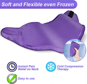 One Size Fits All Neck Support <b>Pad</b> 360 Degree Coverage Purple <b>Cooling</b> Wrap for Neck Pain Relief - Product Image 4