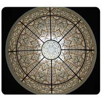 Dôme en verre plombé pour éclairage naturel, dôme en verre clair à facettes, dôme en verre pour bâtiment, plafond, toit, art décoratif, dôme en verre coloré