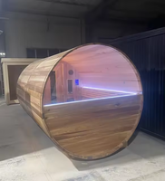 Sauna en baril en cèdre de 7 pieds pour jardin, à construire soi-même – Options chauffage au bois et électrique, design moderne, sauna sec pour 2 personnes, chauffage 6KW