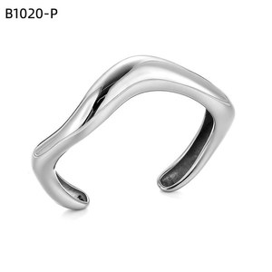Amy Amy Fashion <b>Cuff</b> <b>Bracelet</b> <b>Silver</b> Plated Alloy Women's Trendy Jewelry Gift B1012 - Product Image 1