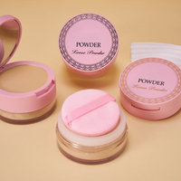 Marque privée Personnalisation 2 en 1 Poudre pressée Poudre compacte en gros Poudre libre Maquillage Fix Maquillage