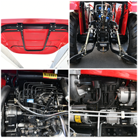 Fournisseur professionnel, tracteur agricole compact à haute efficacité, homologué CE EPA, 50 CV, 4 roues motrices, boîte de vitesses Weichai Diesel