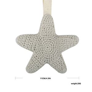 Chupete de ganchillo de algodón hecho <span class=keywords><strong>a</strong></span> mano, cadena con Clip, estrella personalizada, soporte ficticio y edredón, juguete para la dentición para 0-12 meses - Product Image 4