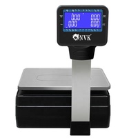 NVK Label kode batang elektronik 15kg/30kg, timbangan cetak tanda terima uang tunai, toko daging buah Supermarket