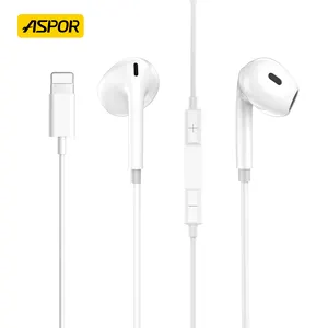 ASPOR A235 Promotional wired earphone with gift box wired earbuds 3.5 mm stereo In- ear earphone for phone wholesale price