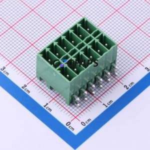 MX15EDGRHB-3.5-2*06P-GN01-Cu-A Plug-in Terminal Block Bent Lead Through Hole,P=3.5mm Board-to-Board / Socket - Closed 1x6P 3.5mm - Product Image 1