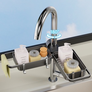 Organizador de Cocina de Plástico para Fregadero, Escurridor de Esponjas, Soporte para Grifo, Cesta Escurridora de Jabón sobre el Grifo - Product Image 6