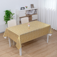 Nappe Rectangulaire en PVC Imprimée Feuilles d'Or RNPT avec Logo – Fabrication de Nappes de Table