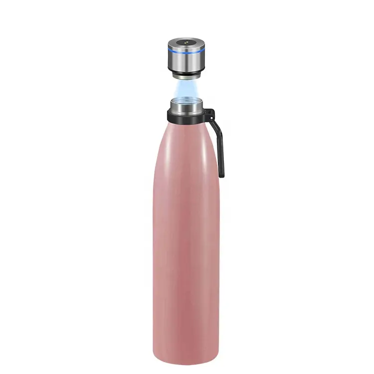 Direct Factory 1000ml Pink Smart High-Quality 18/8 304 Flask Thermoses Termo Uv-C Self-Cleaning Water Bottle With Handle