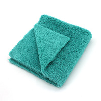 Serviette en microfibre de haute qualité, luxueuse, grande, tissée, en corail polaire, haute densité, absorbante rapidement, pour le lavage et le séchage des voitures
