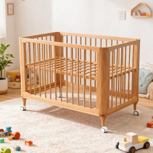 <span class=keywords><strong>Cuna</strong></span> de Madera Multifuncional Montessori con Tablero de Dibujo, Almacenamiento de Haya, Cama <span class=keywords><strong>para</strong></span> Bebés Recién Nacidos - Product Image 5