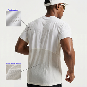 Camisetas de Running con Panel de Malla Perforada QUICKSHOW, Unisex, Transpirables, Ropa Deportiva de Entrenamiento, Secado Rápido, Absorben la Humedad - Product Image 1