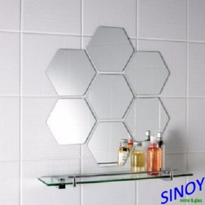 Wall Decoration Art Deco Hexagon <b>Mirror</b> by China <b>Silver</b> Beveled <b>Mirror</b> Tiles Decorative <b>Mirrors</b> for Hotels and Art Galleries - Product Image 2