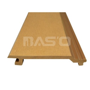 Imperméable à l'eau ignifuge haute résistance durable grain de bois WPC panneau mural léger parement en bois composite extérieur <span class=keywords><strong>pour</strong></span> <span class=keywords><strong>maison</strong></span> préfabriquée - Product Image 4