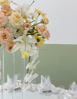 Porte-fleurs de mariage personnalisé déco carré route guide fenêtre mise en page accessoires géométrique scène gâteau mariage centres de table porte-fleurs