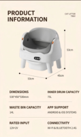 Bac à litière pour chat intelligent, grand espace, entièrement automatique, autonettoyant, anti-odeur, en plastique, modèle OEM ZS9, 5,5 kg, accessoire premium
