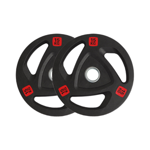 Discos de Peso con Agarre Triple de Goma para Barra - Equipo de Gimnasio Antideslizante y Duradero para Levantamiento de Pesas Profesional - Product Image 5