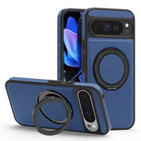 360 Kickstand PU Housse de téléphone en cuir pour Google Pixel 10 Pro Kickstand Ring Cover pour Google Pixel 10