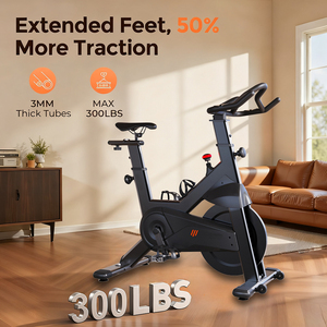 Vélo de spinning cardio <span class=keywords><strong>pour</strong></span> la maison et <span class=keywords><strong>le</strong></span> studio, avec transmission par courroie silencieuse, volant d'inertie de 18 kg, résistance réglable et moniteur numérique - Product Image 5