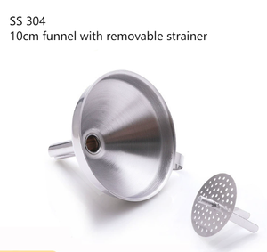 Funil Coador de Cozinha de Aço Inoxidável 304 de <span class=keywords><strong>4</strong></span> Polegadas, Ecológico, Grau Alimentício, Seguro para Lava-Louças e Micro-ondas - Product Image 5