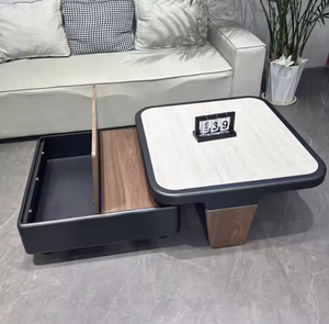 High End Minimalist Style <strong>Wooden</strong> <strong>Coffee</strong> <strong>Table</strong> <strong>Wooden</strong> Walnut Square <strong>Coffee</strong> <strong>Table</strong> Set Popular Living Room <strong>Coffee</strong> <strong>Table</strong> with Drawer - Product Image 4
